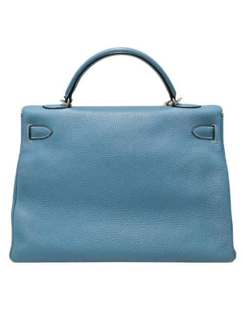 Kelly II 40 HERMES Taurillon clémence Bleu jean's