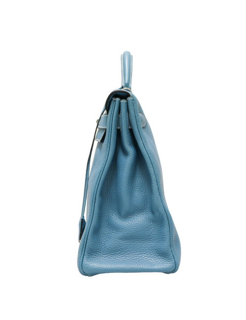 Kelly II 40 HERMES Taurillon clémence Bleu jean's