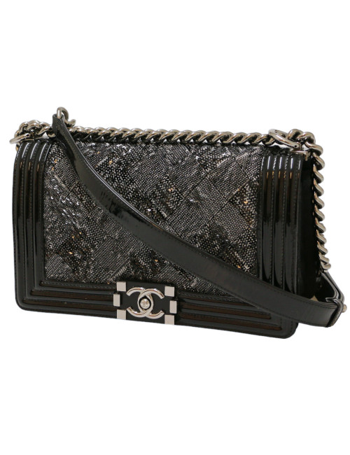 Sac Boy CHANEL sequins noirs