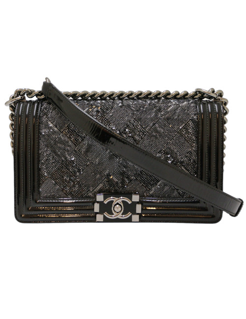 Sac Boy CHANEL sequins noirs