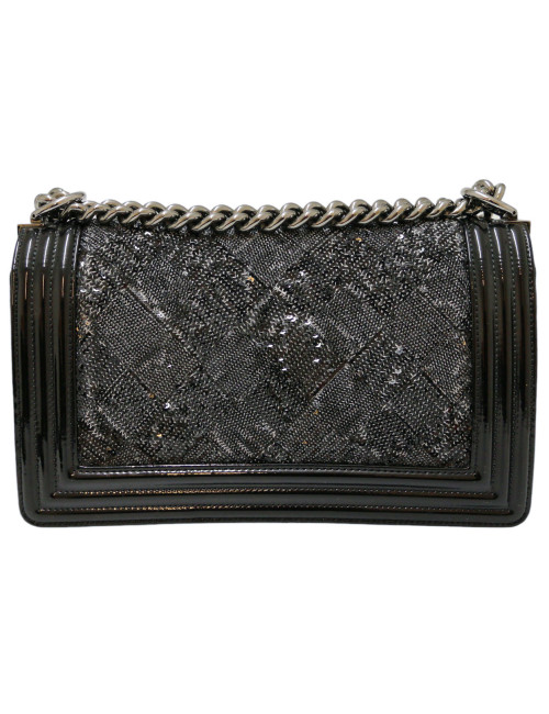 Sac Boy CHANEL sequins noirs