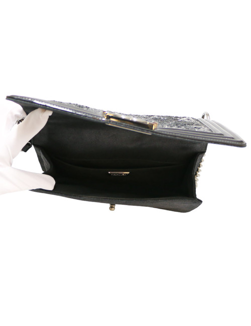 Sac Boy CHANEL sequins noirs