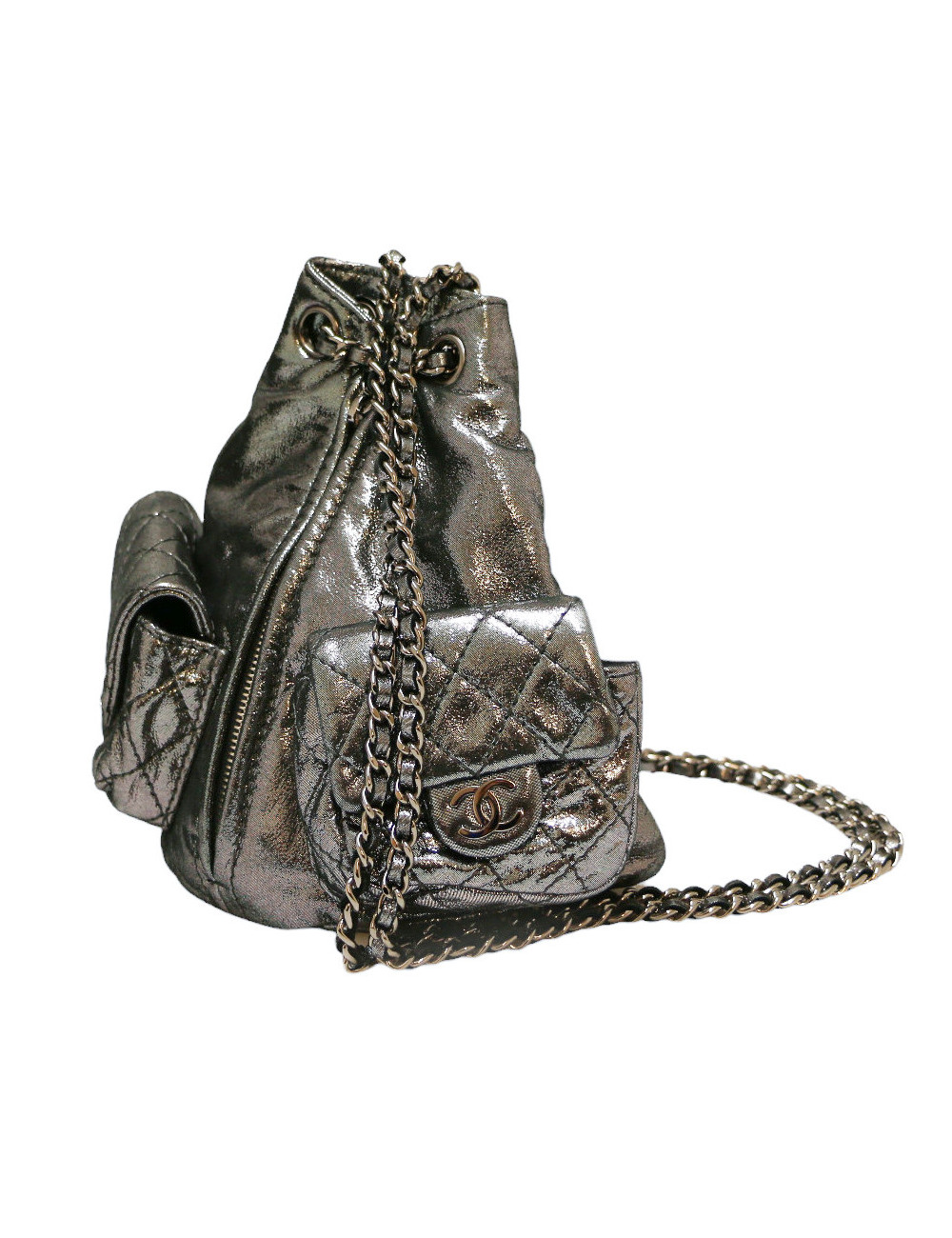 Sac à dos CHANEL argent