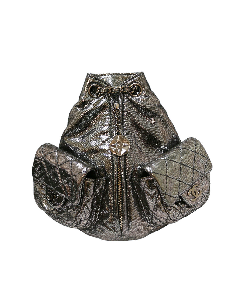 Sac à dos CHANEL argent