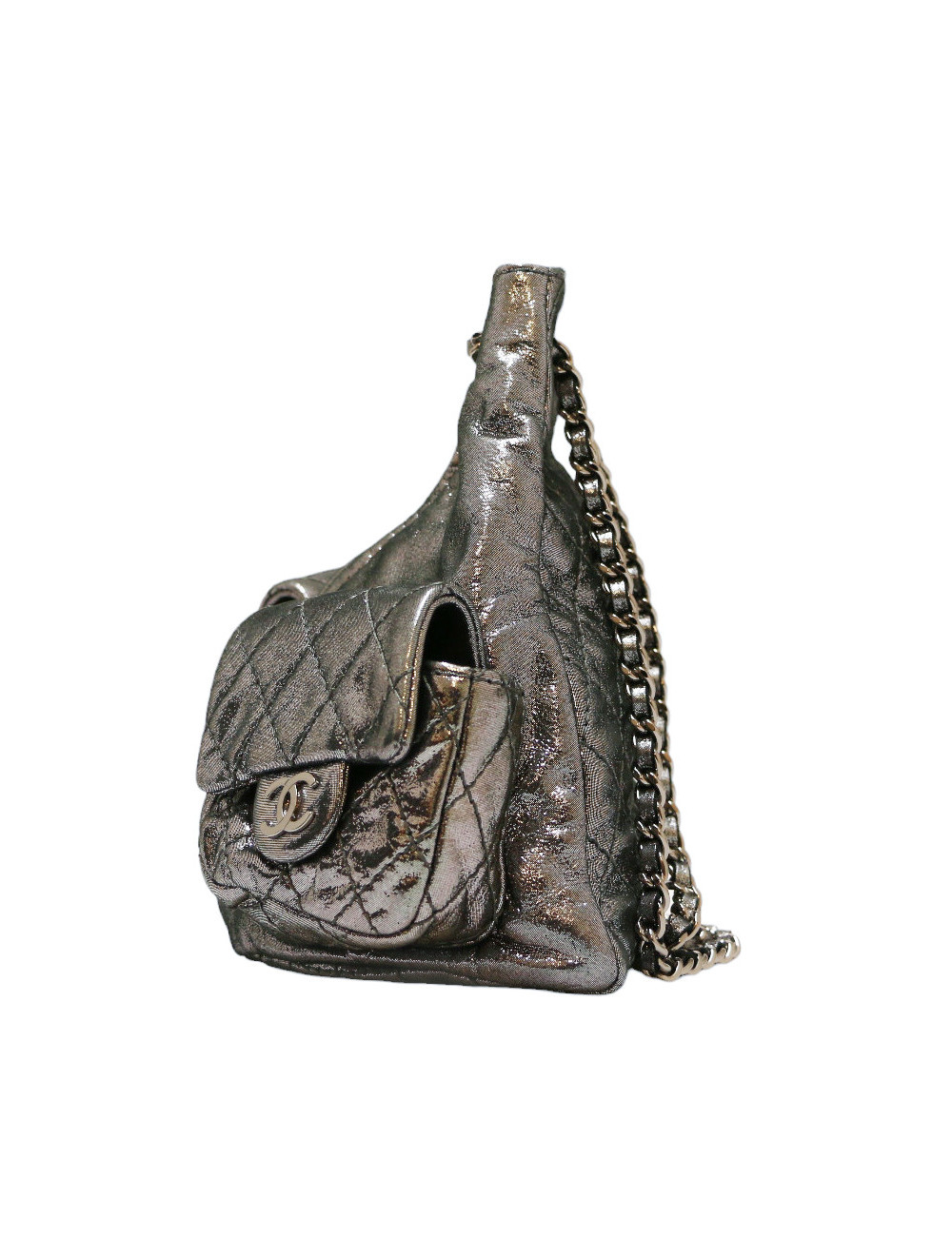 Sac à dos CHANEL argent