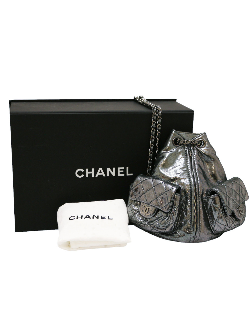 Sac à dos CHANEL argent