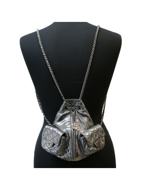 Sac à dos CHANEL argent