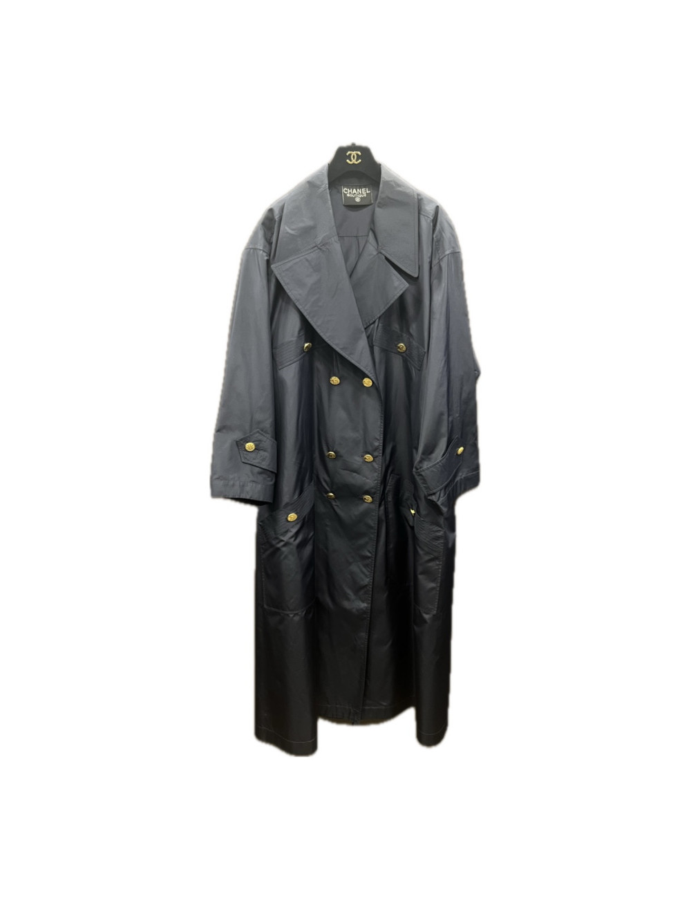 Trench vintage CHANEL bleu marine
