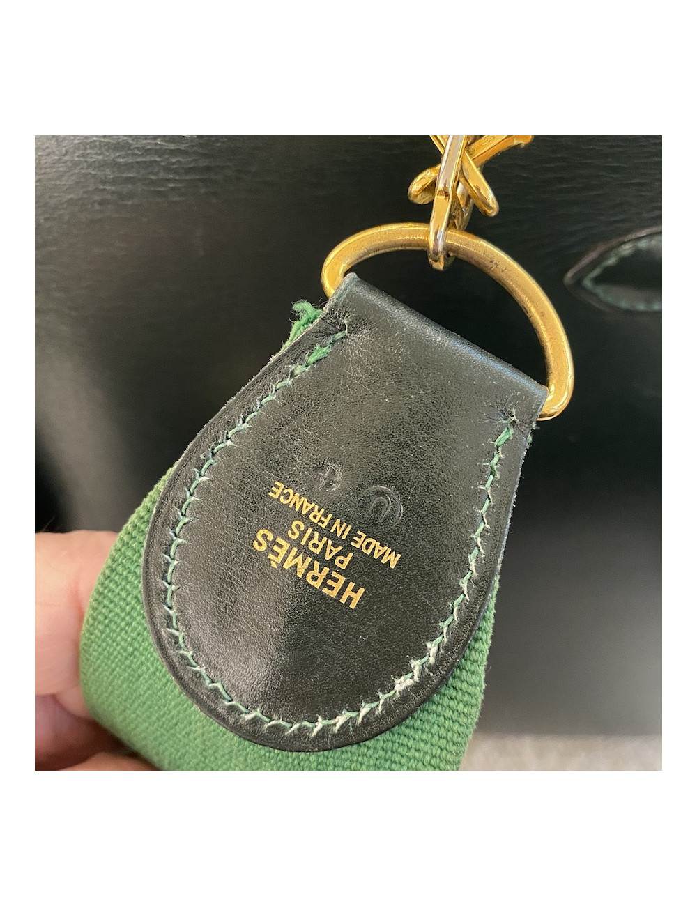 Kelly 32 HERMES box piqures sellier vert