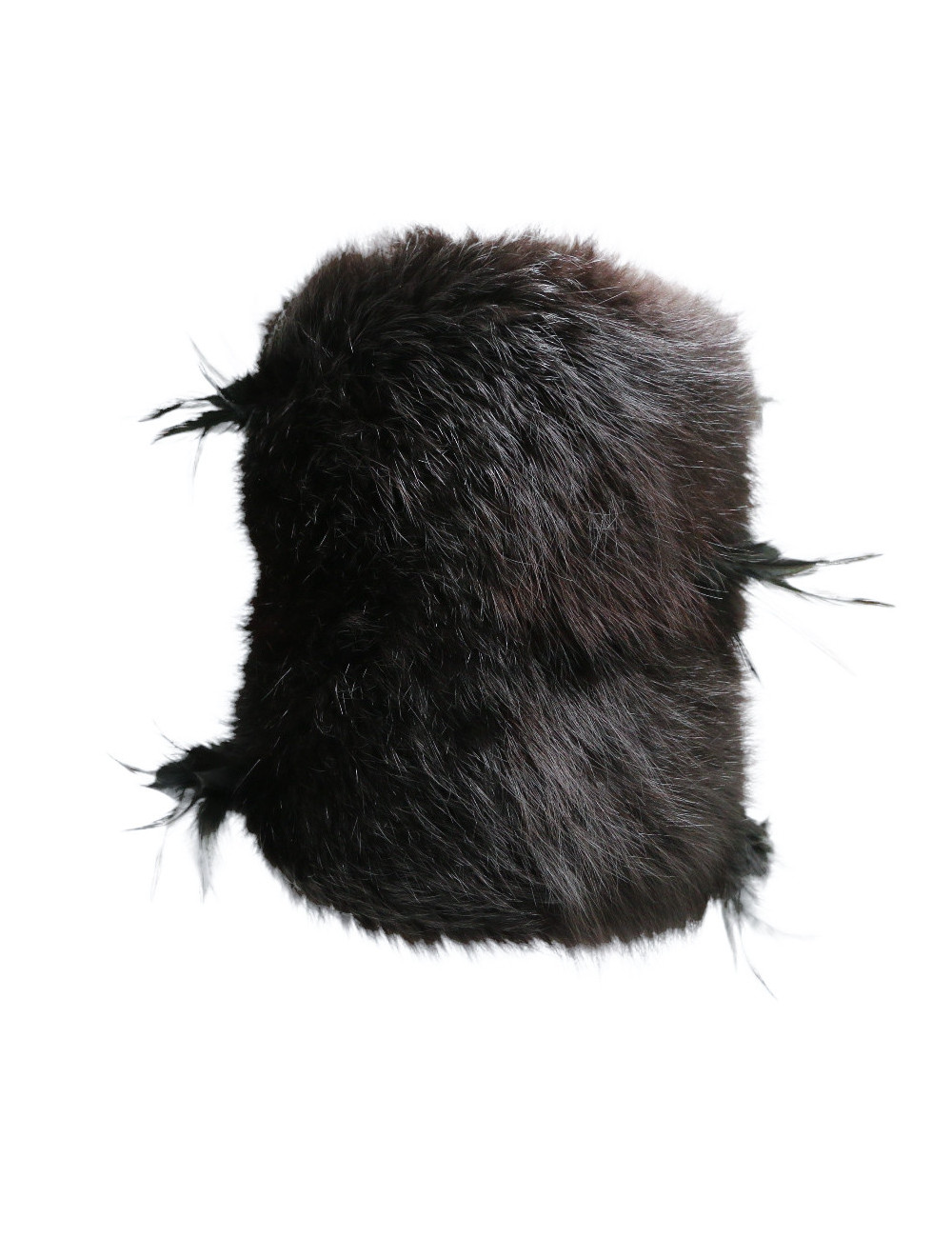 Black fur muff