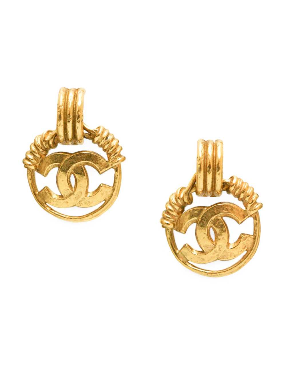 Clips CC vintage CHANEL dorés