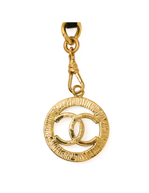 CHANEL Leather and Chain Belt