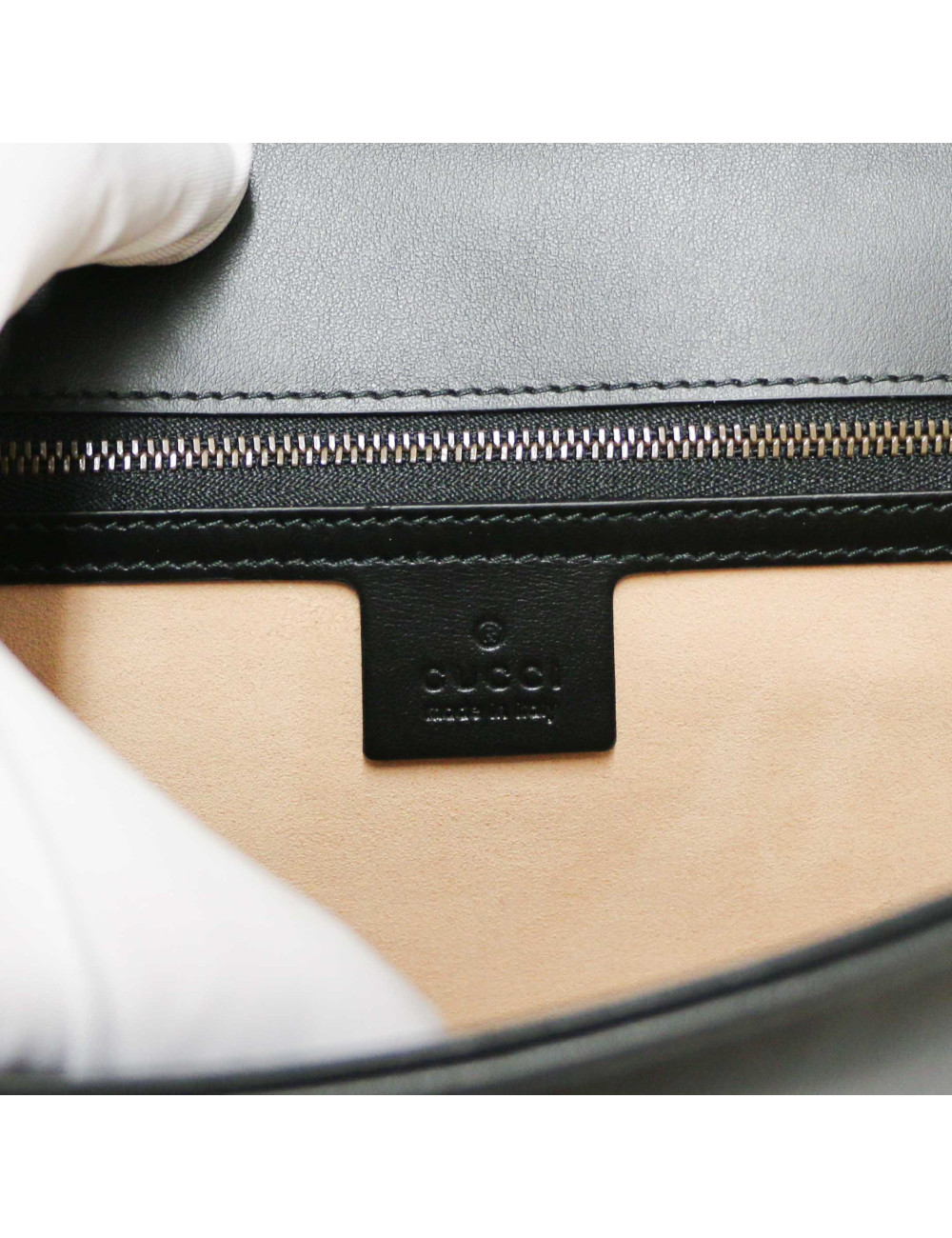 Pochette GUCCI Marmont cuir noir GM