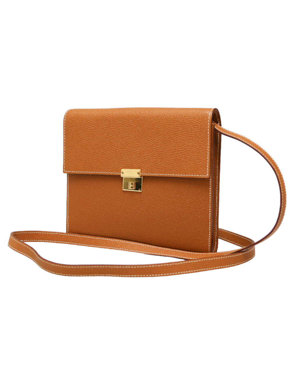 Mini pochette Clic 16 HERMES cuir grainé gold