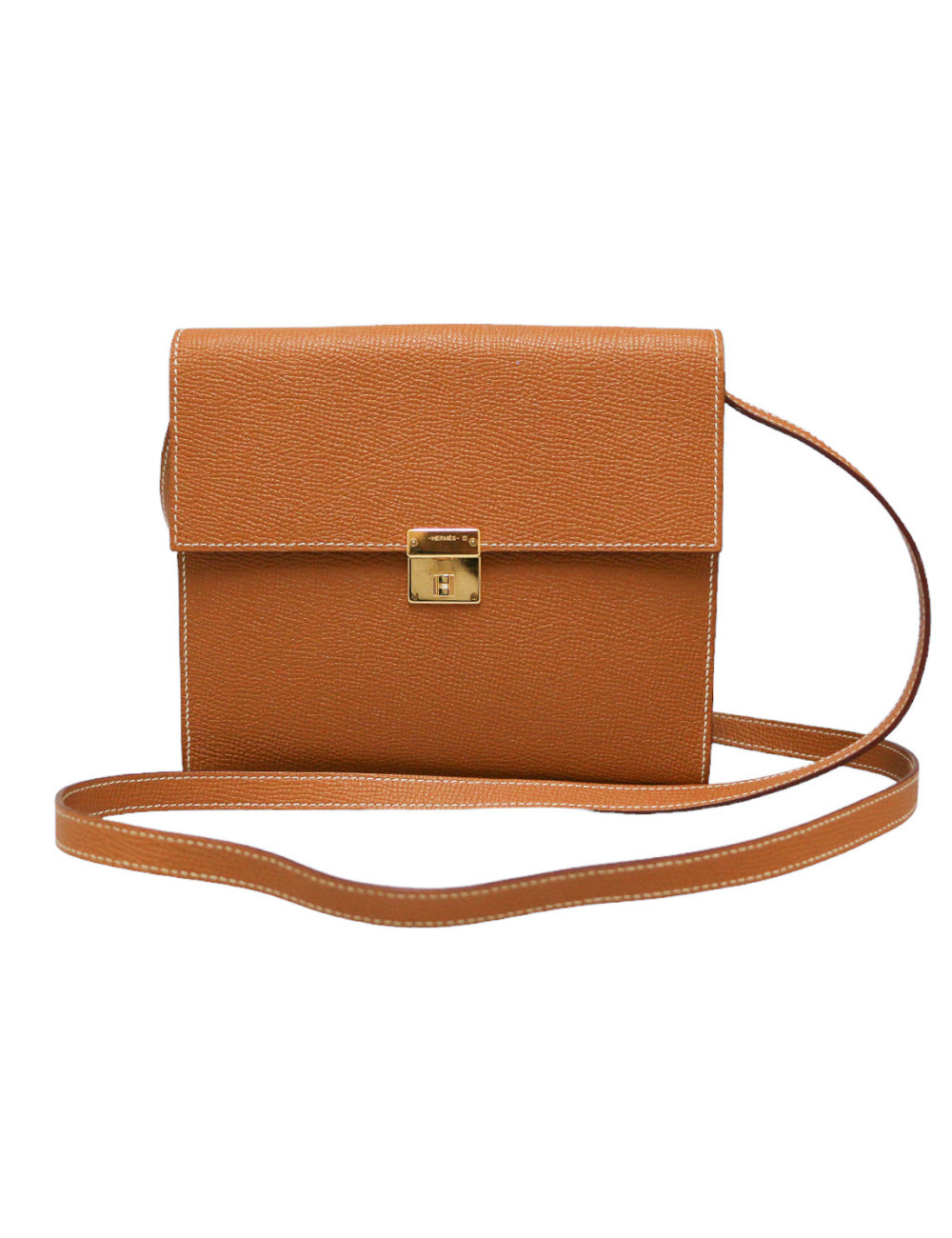 Mini pochette Clic 16 HERMES cuir grainé gold