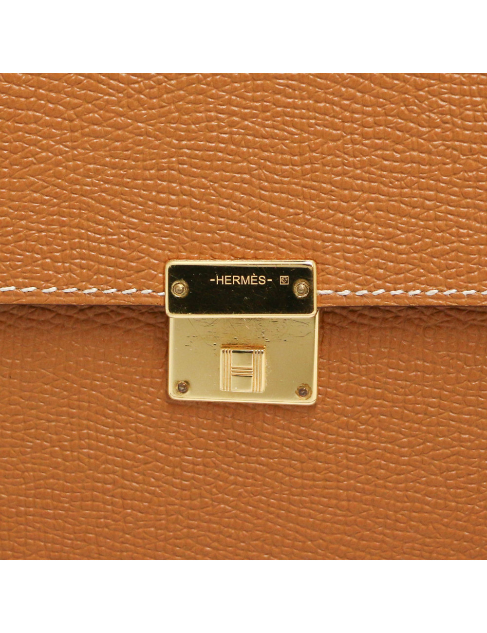 Mini pochette Clic 16 HERMES cuir grainé gold