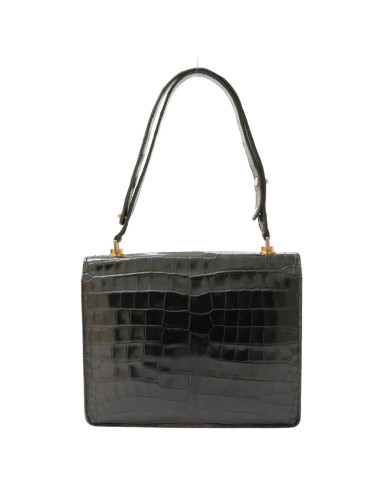 Sac Croisade HERMES crocodile bleu nuit 2