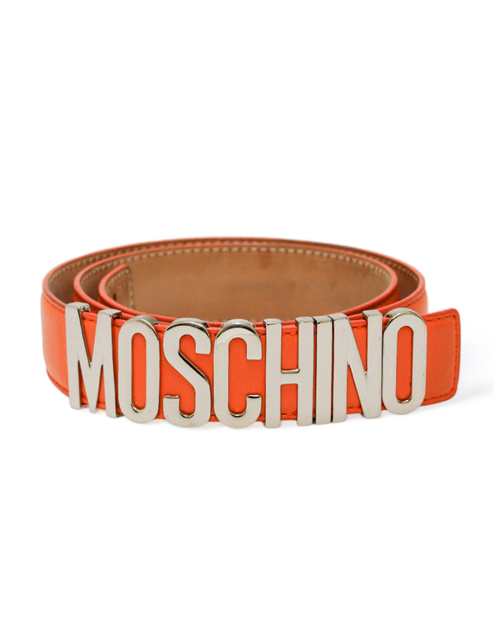 Ceinture MOSCHINO cuir orange