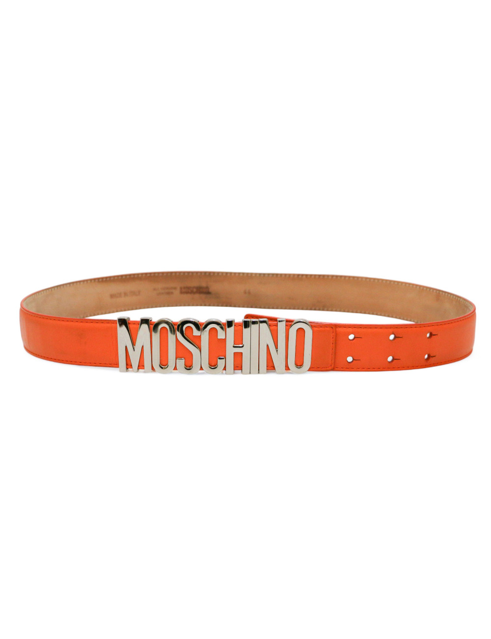 MOSCHINO orange leather belt