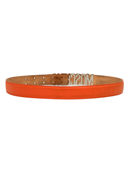 MOSCHINO orange leather belt