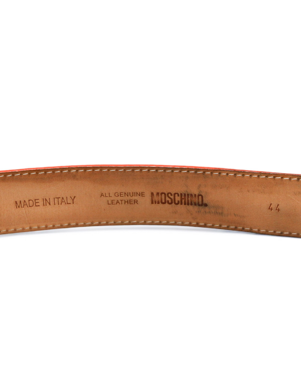 MOSCHINO orange leather belt