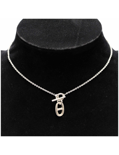 Collier HERMES chaine d'ancre Argent massif