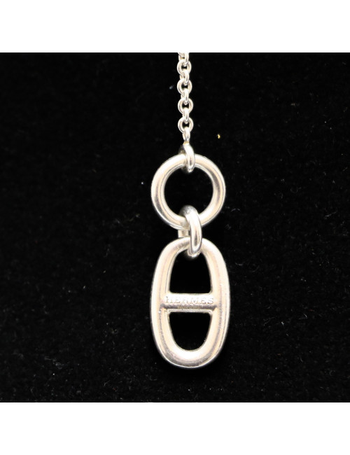HERMES Anchor chain Sterling Silver Necklace