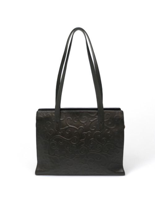 Sac YSL cuir embossé noir Vintage