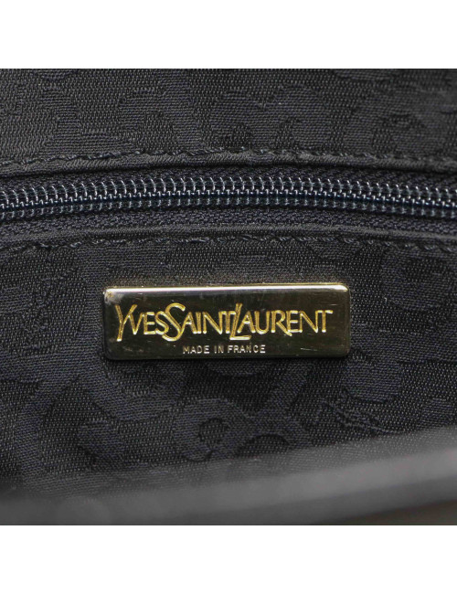 Sac YSL cuir embossé noir Vintage