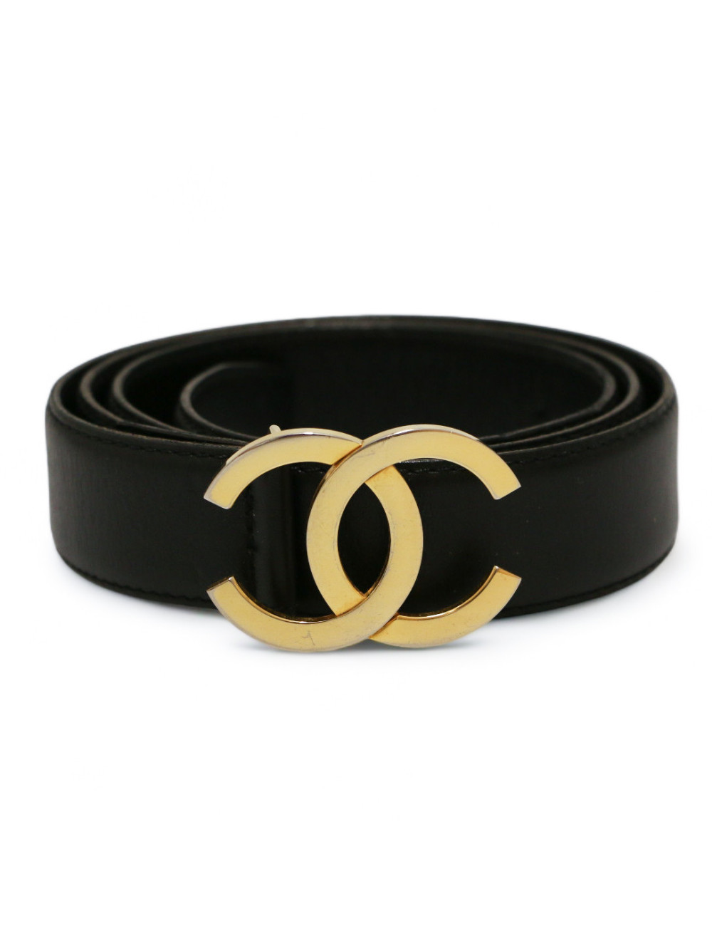 Ceinture CHANEL cuir noir T85