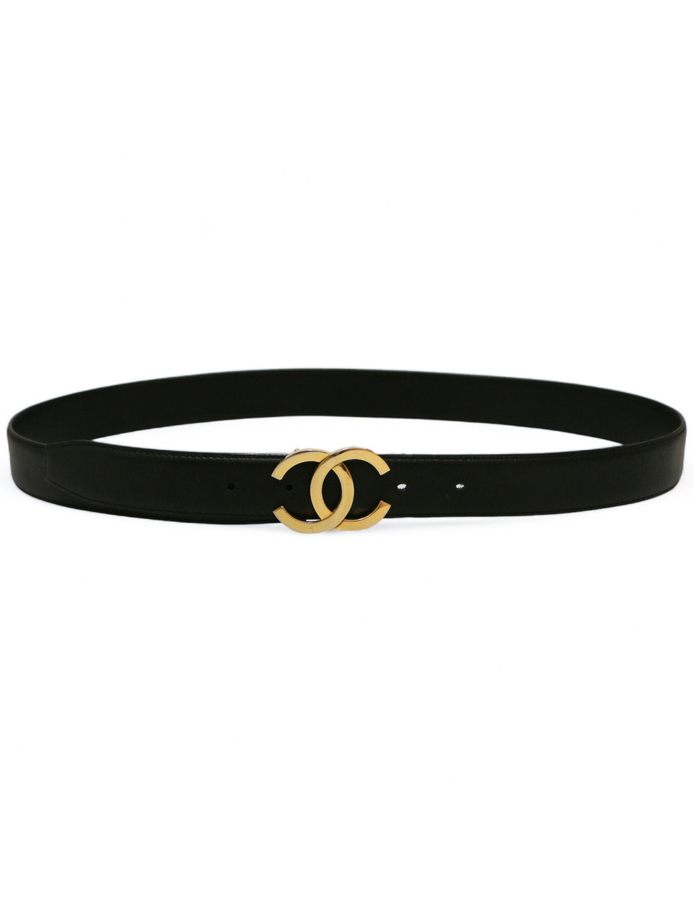 Ceinture CHANEL cuir noir T85