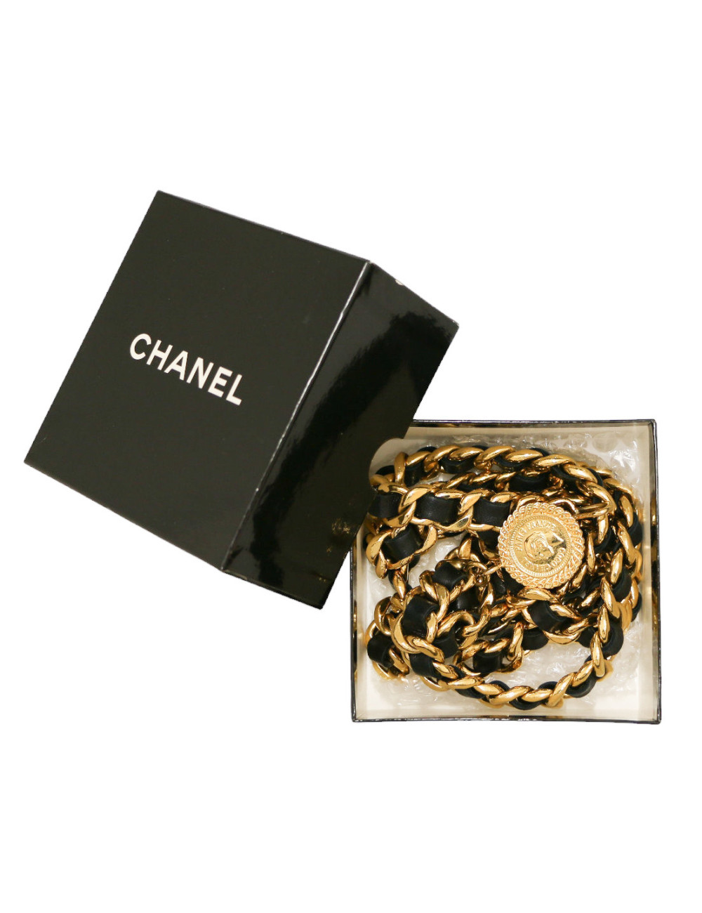 Ceinture vintage T95 CHANEL double rangs