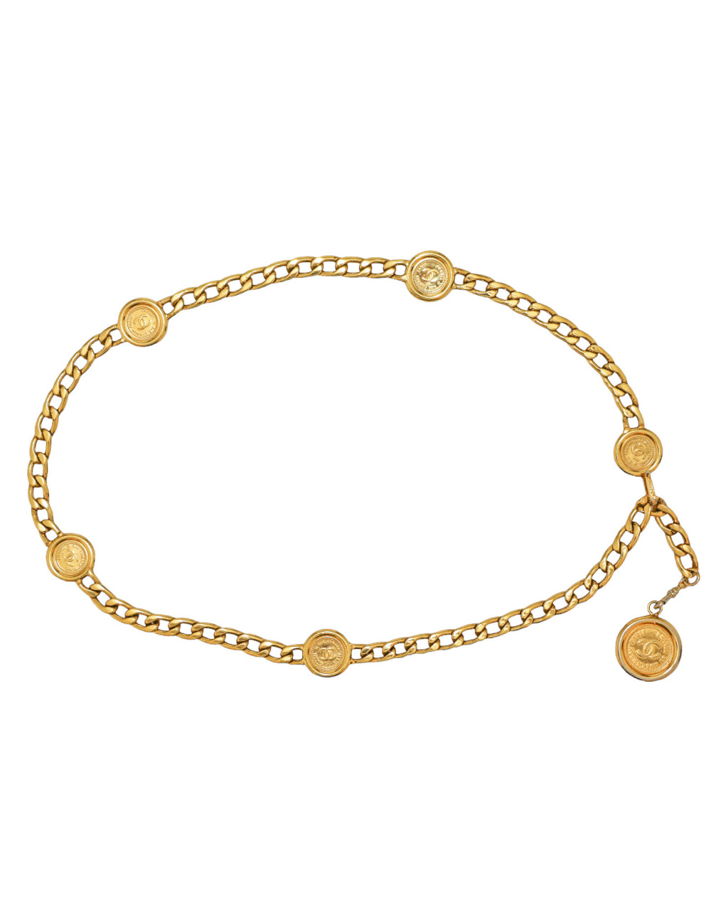 Ceinture gourmettre vintage CHANEL 6 piéces