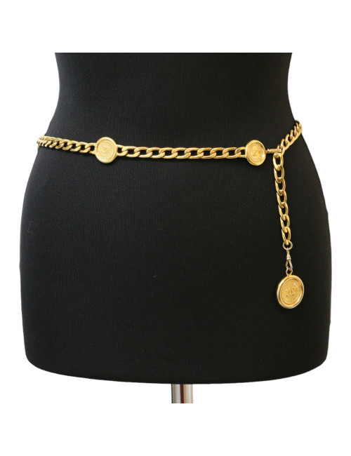Ceinture gourmettre vintage CHANEL 6 piéces