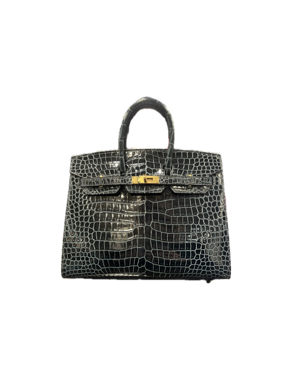 Birkin 25 HERMES Porosus vert sapin