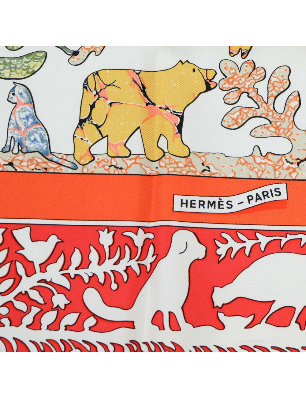 HERMES Early America silk scarf