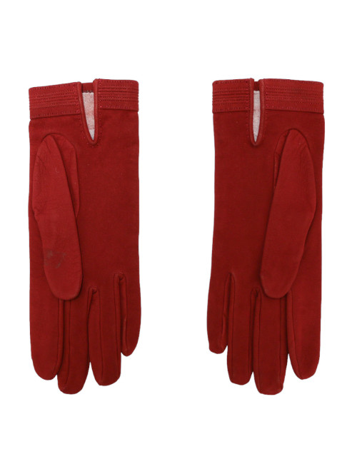 Gants HERMES T 7 1/5 daim bordeaux