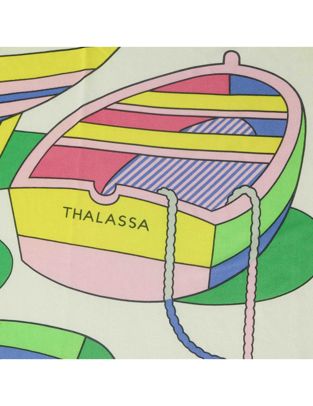 Carré HERMES jersey de soie Thalassa