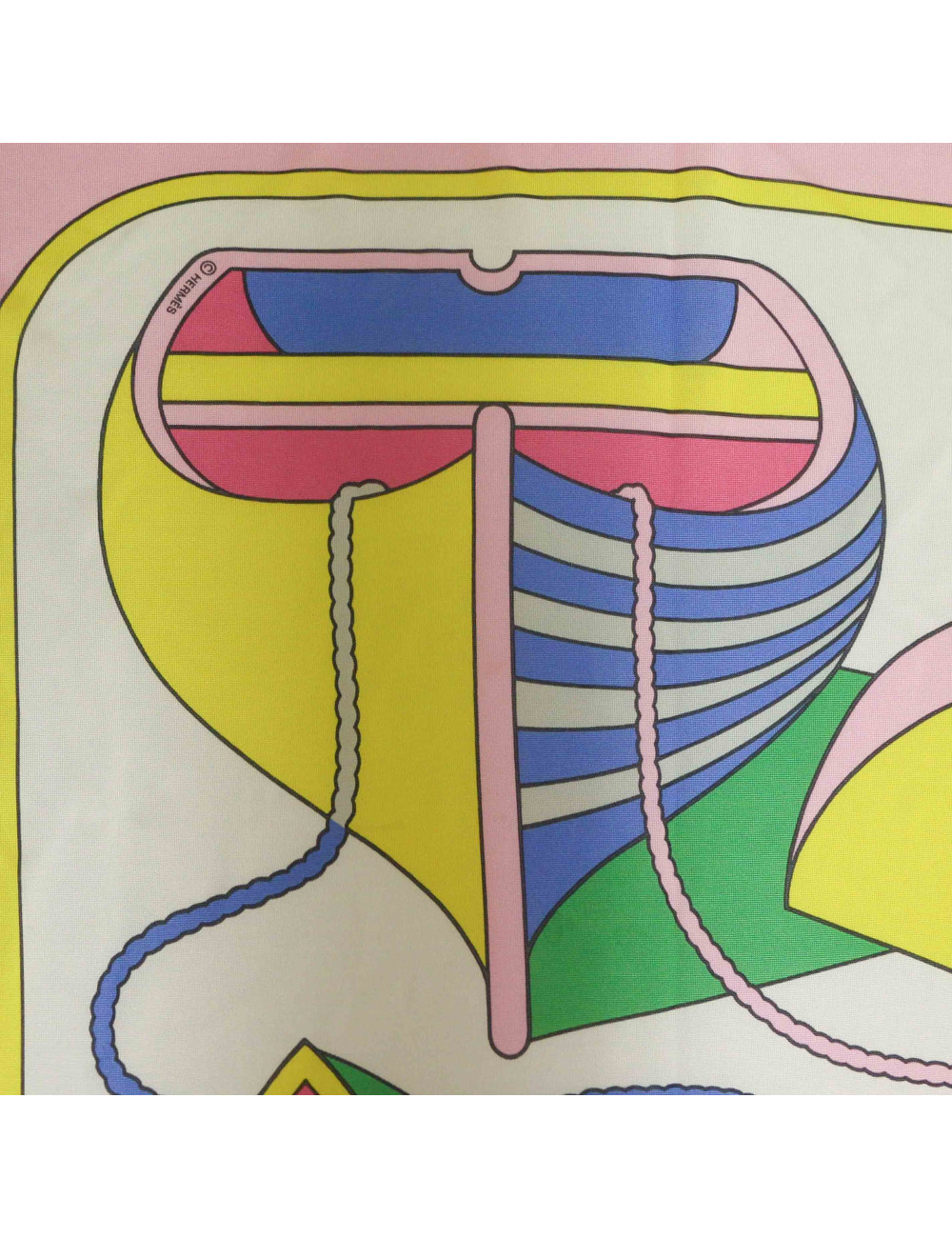 Carré HERMES jersey de soie Thalassa