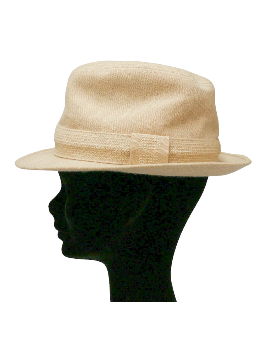 HERMES off-white linen and cashmere hat size 57FR