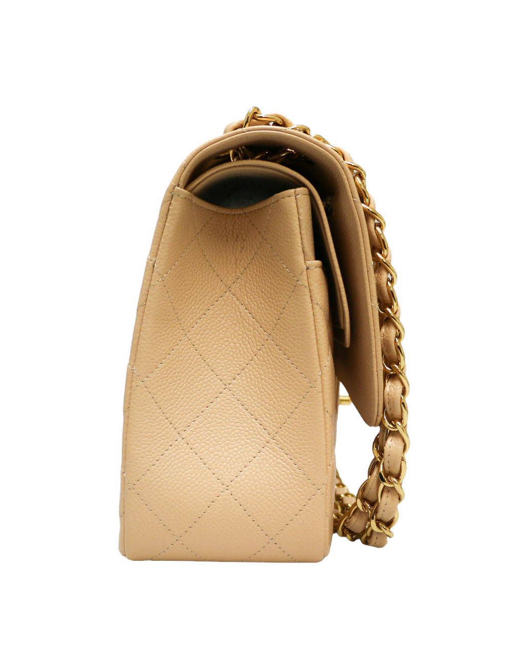 Sac classique CHANEL caviar beige
