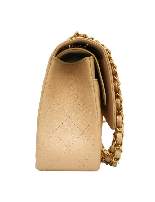 Sac classique CHANEL caviar beige 