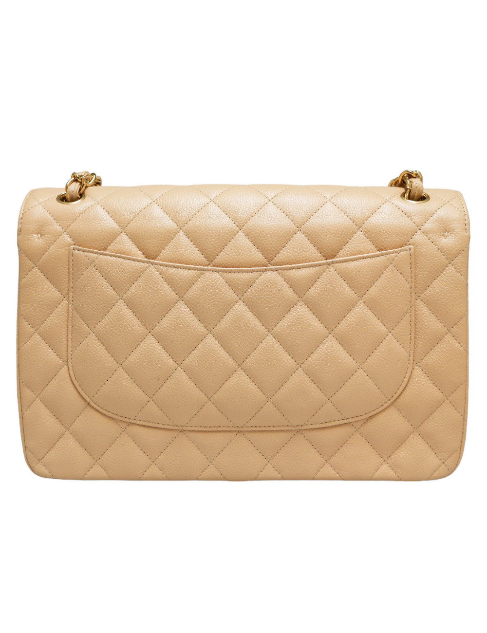 Sac classique CHANEL caviar beige 