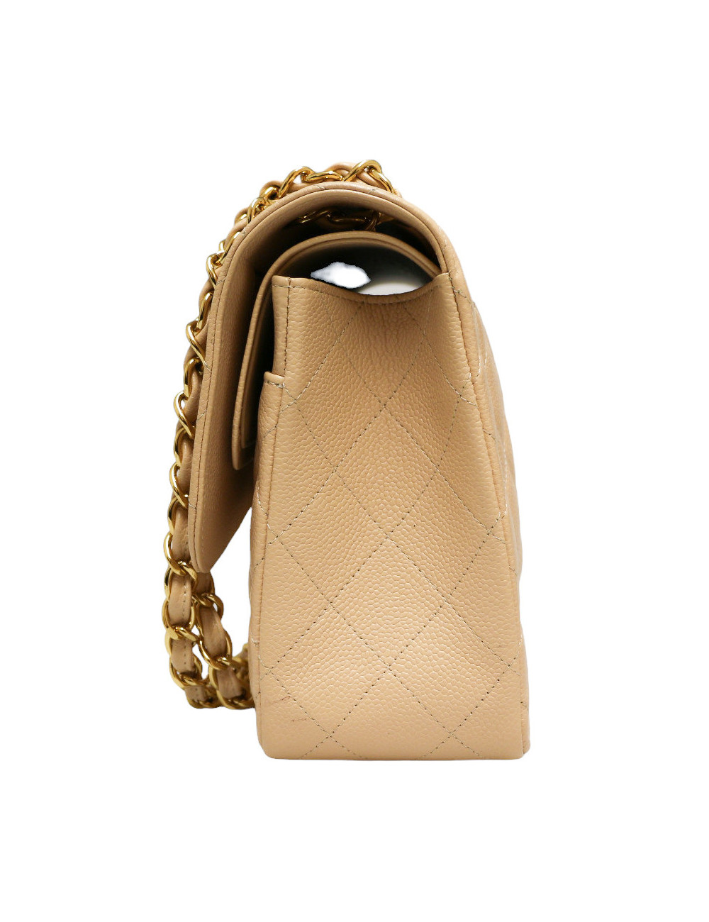 Sac classique CHANEL caviar beige