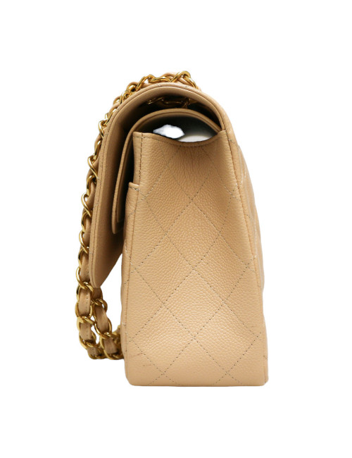 Sac classique CHANEL caviar beige 