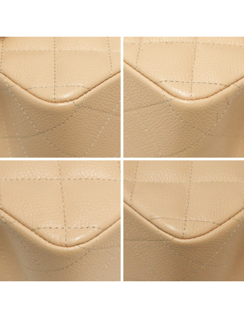 Sac classique CHANEL caviar beige