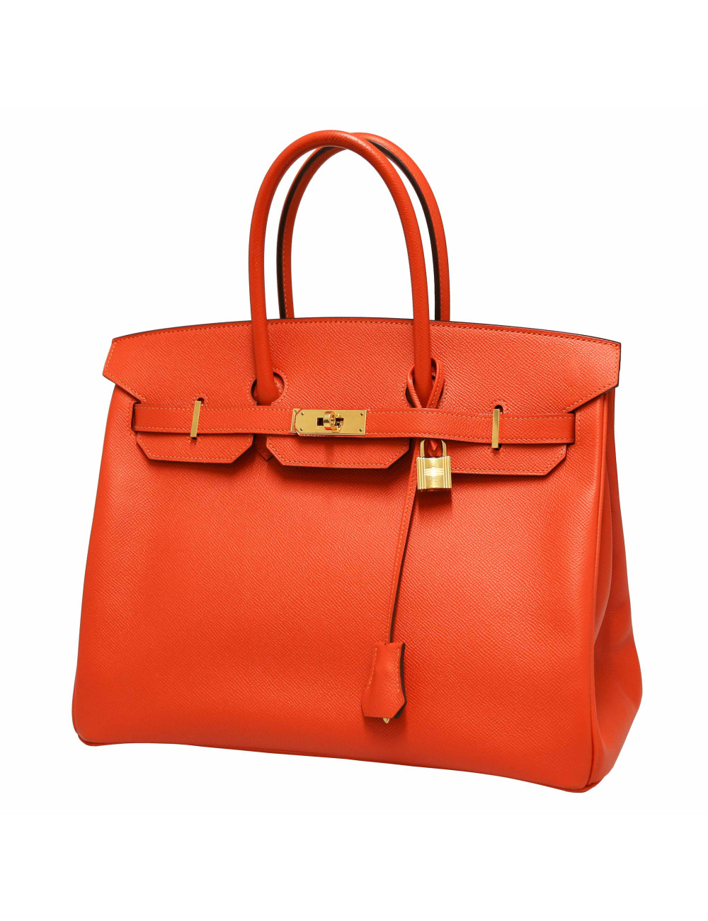 Birkin horseshoe HERMÈS orange et taupe
