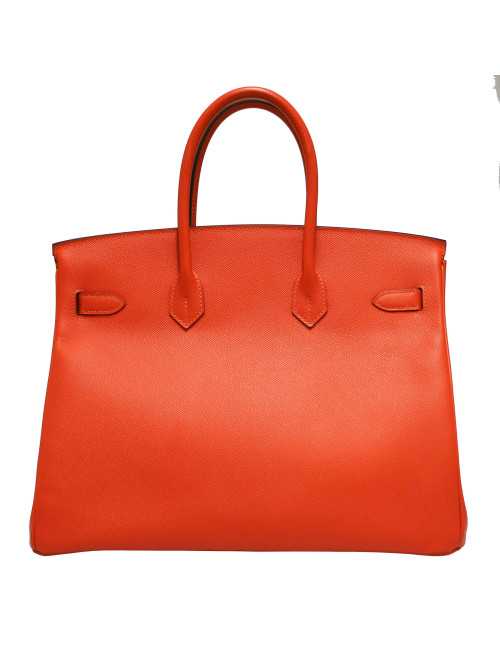 Birkin horseshoe HERMÈS orange et taupe