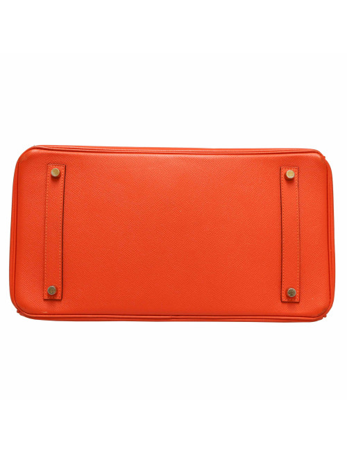 Birkin horseshoe HERMÈS orange et taupe