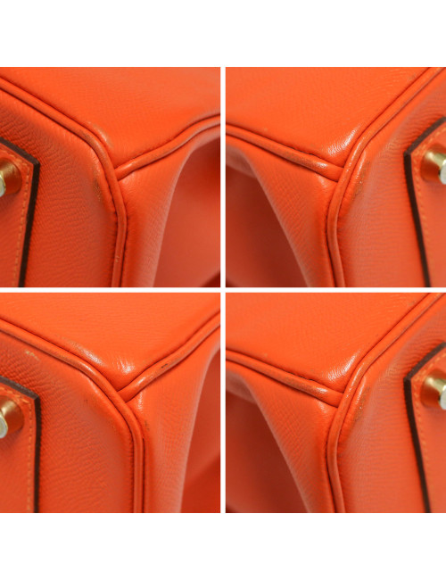 Birkin horseshoe HERMÈS orange et taupe